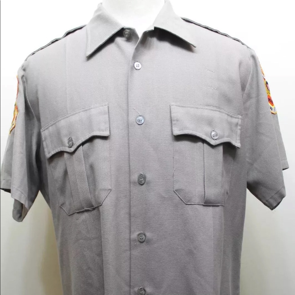 Westfield NEW York Police Polo Shirt Gray Porter Style Large Perma Press
